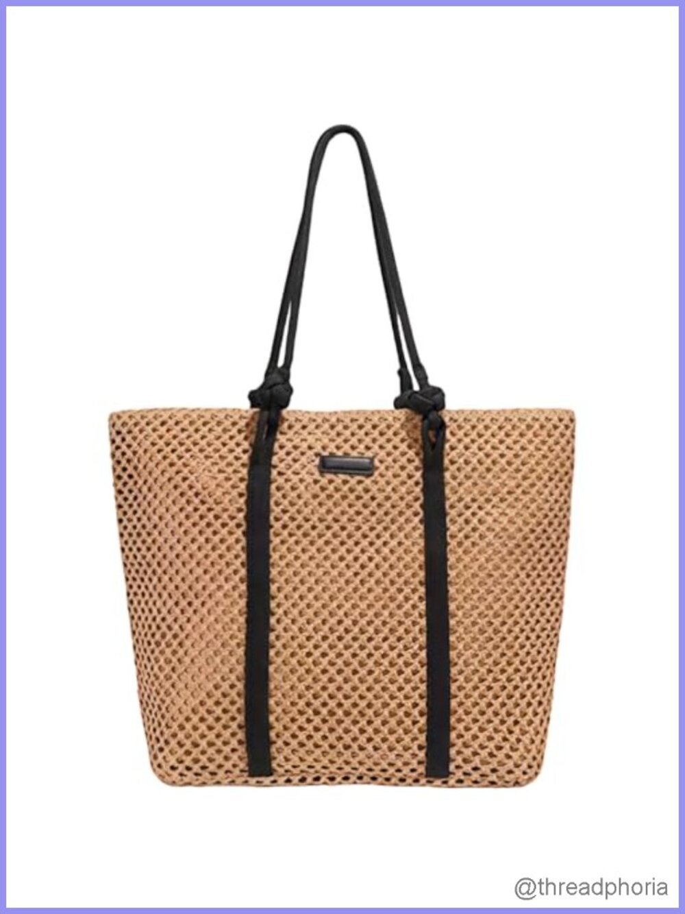 Straw Beach Bag Large Woven Shoulder Purse Tote Summer Travel
